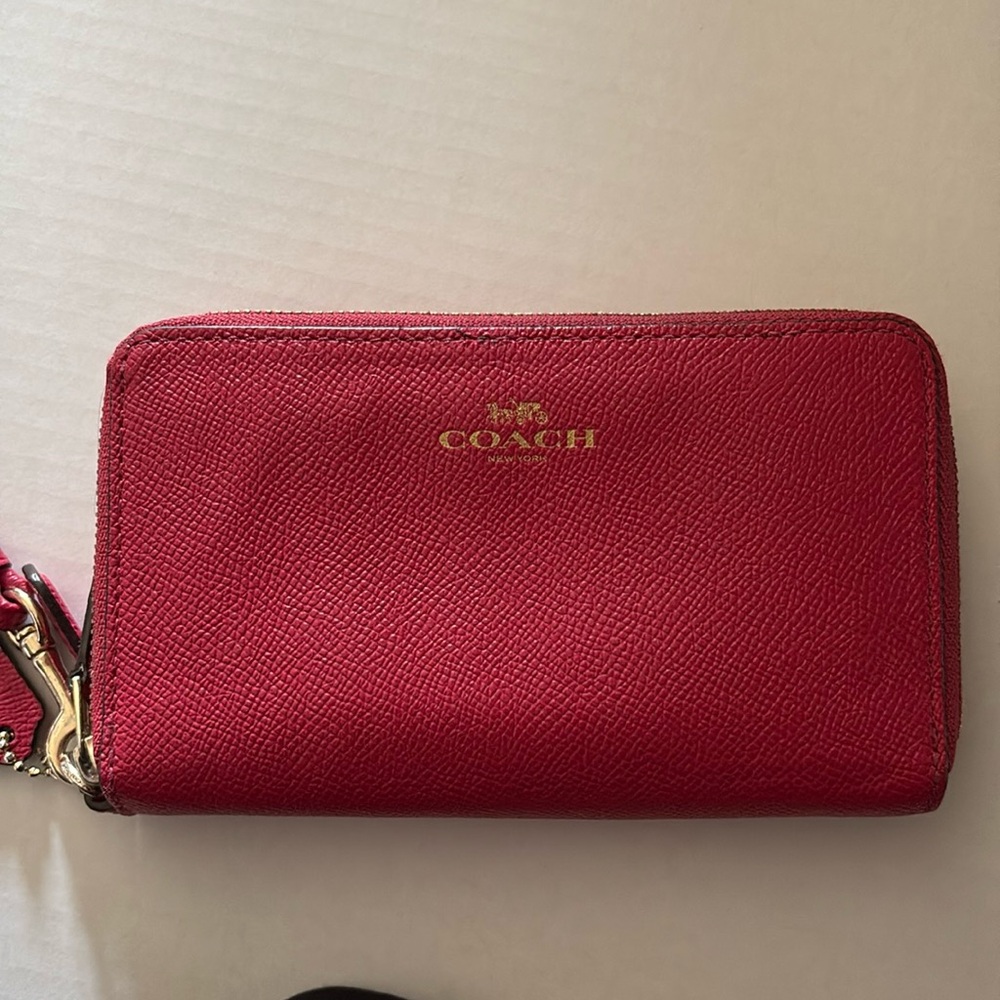 Coach red wallet